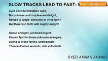 SYED AMAAN AHMAD - SLOW TRACKS LEAD TO FAST- WELCOME MUMBAI!