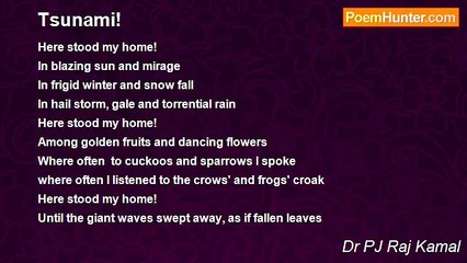 Dr PJ Raj Kamal - Tsunami!