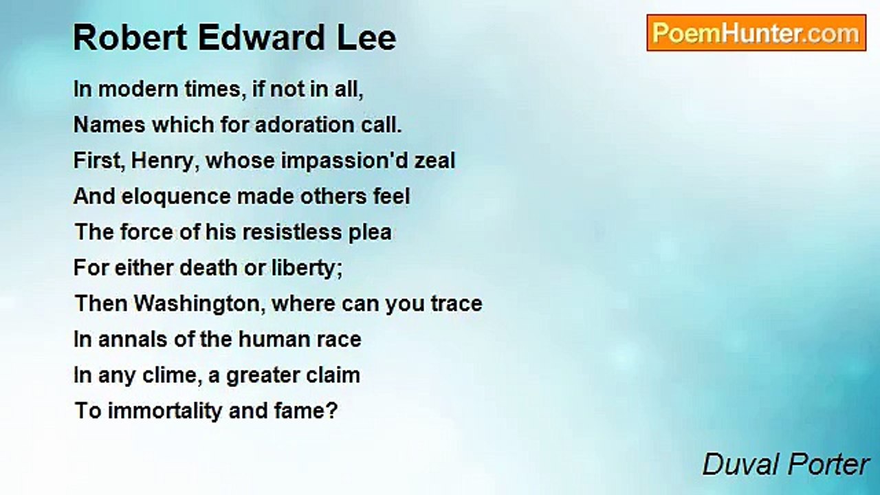 Duval Porter - Robert Edward Lee