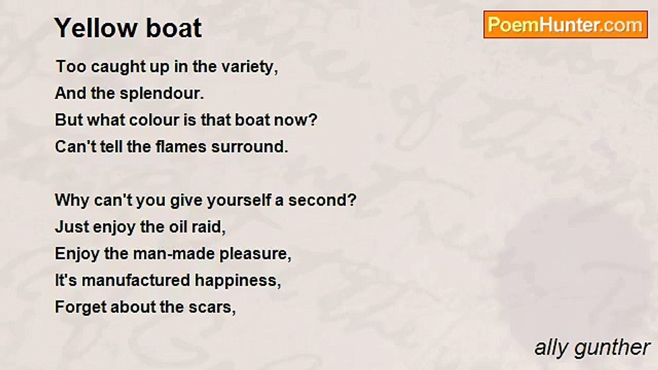 ally gunther - Yellow boat