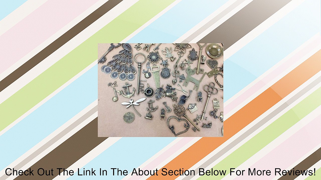 20pc Assorted Size Antiqued Bronze Keys, Music, Flowers, Leave, Bezel, Birds,... Review