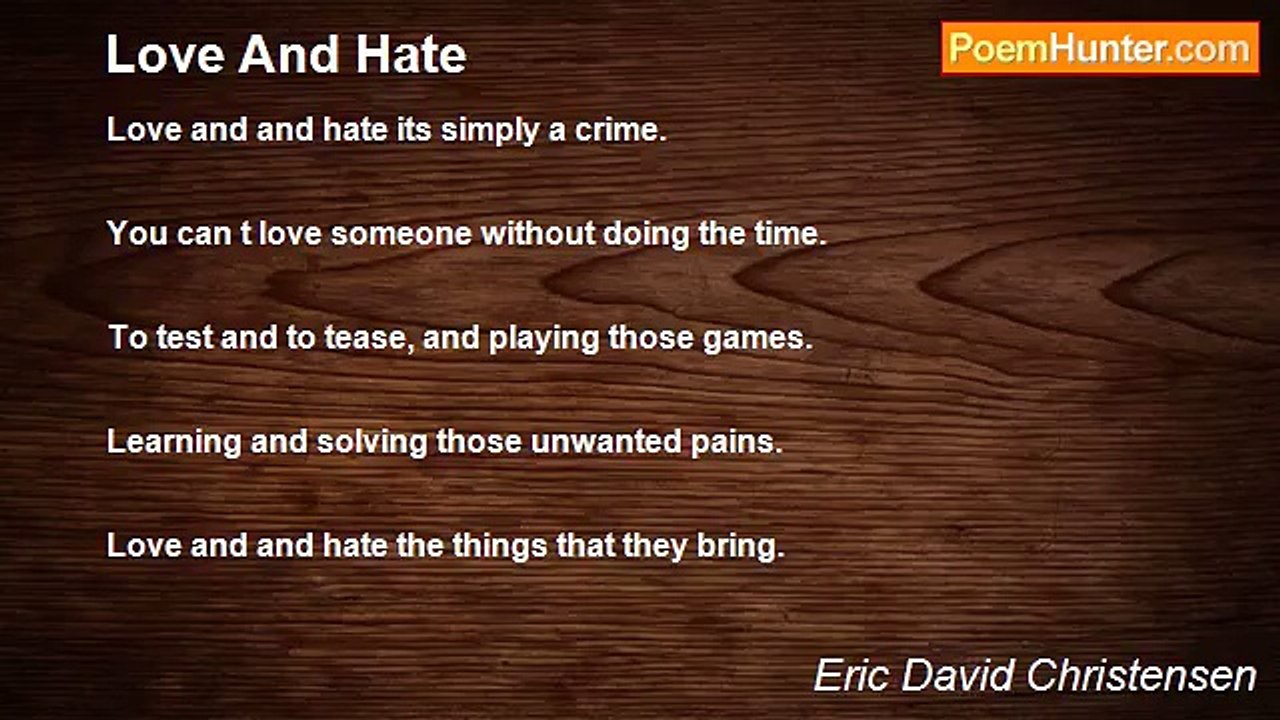 Eric David Christensen - Love And Hate