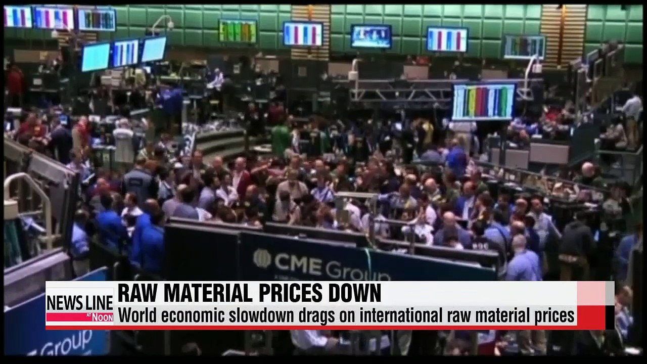 World economic slowdown drops international raw material prices