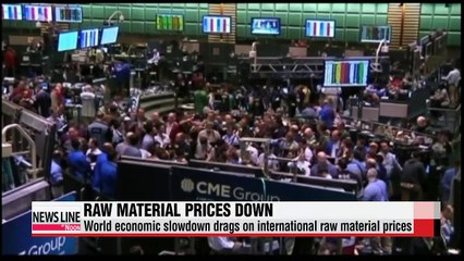 World economic slowdown drops international raw material prices