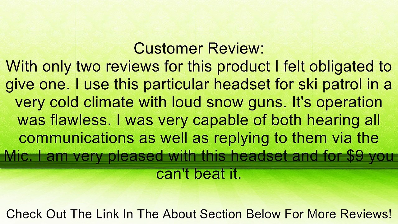 Zeadio G Shape Earpiece Headset for 2 PIN Motorola Walkie Talkie Radio GP88 GP68 GP280 CP88 CP200 CP300 etc. Review