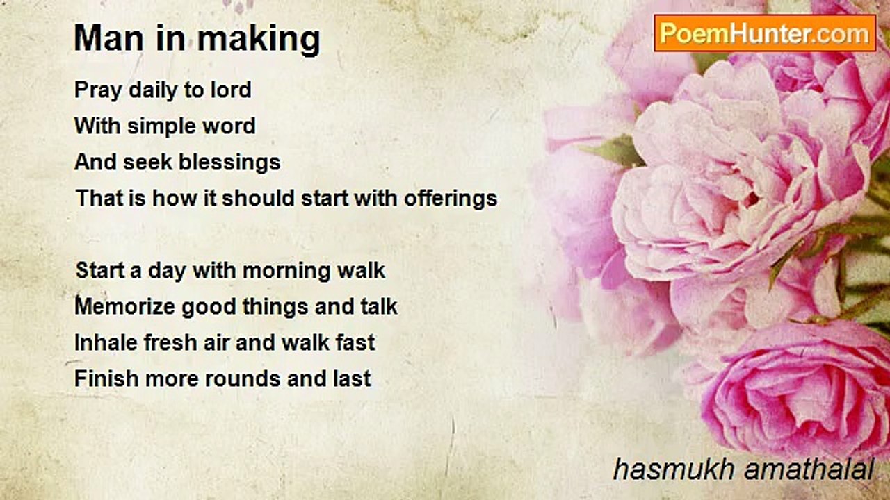 hasmukh amathalal - Man in making