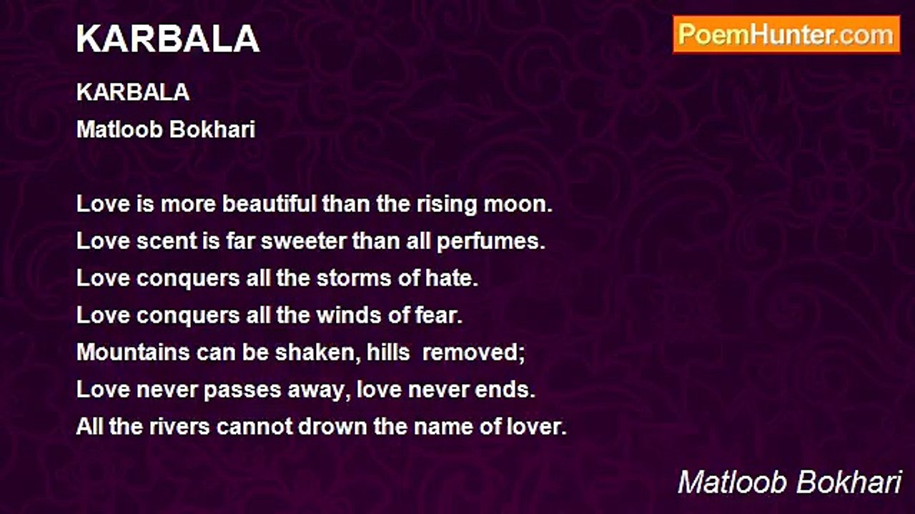 Matloob Bokhari - KARBALA