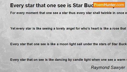 Raymond Sawyer - Every star that one see is Star Bucks family.