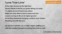 Christina Simmons - 'Love True Love'