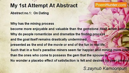 S.zaynub Kamoonpuri - My 1st Attempt At Abstract