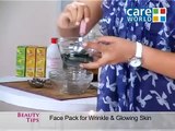 Beauty Tips - Home-Made Face Pack for Glowing and Wrinkles Free Skin