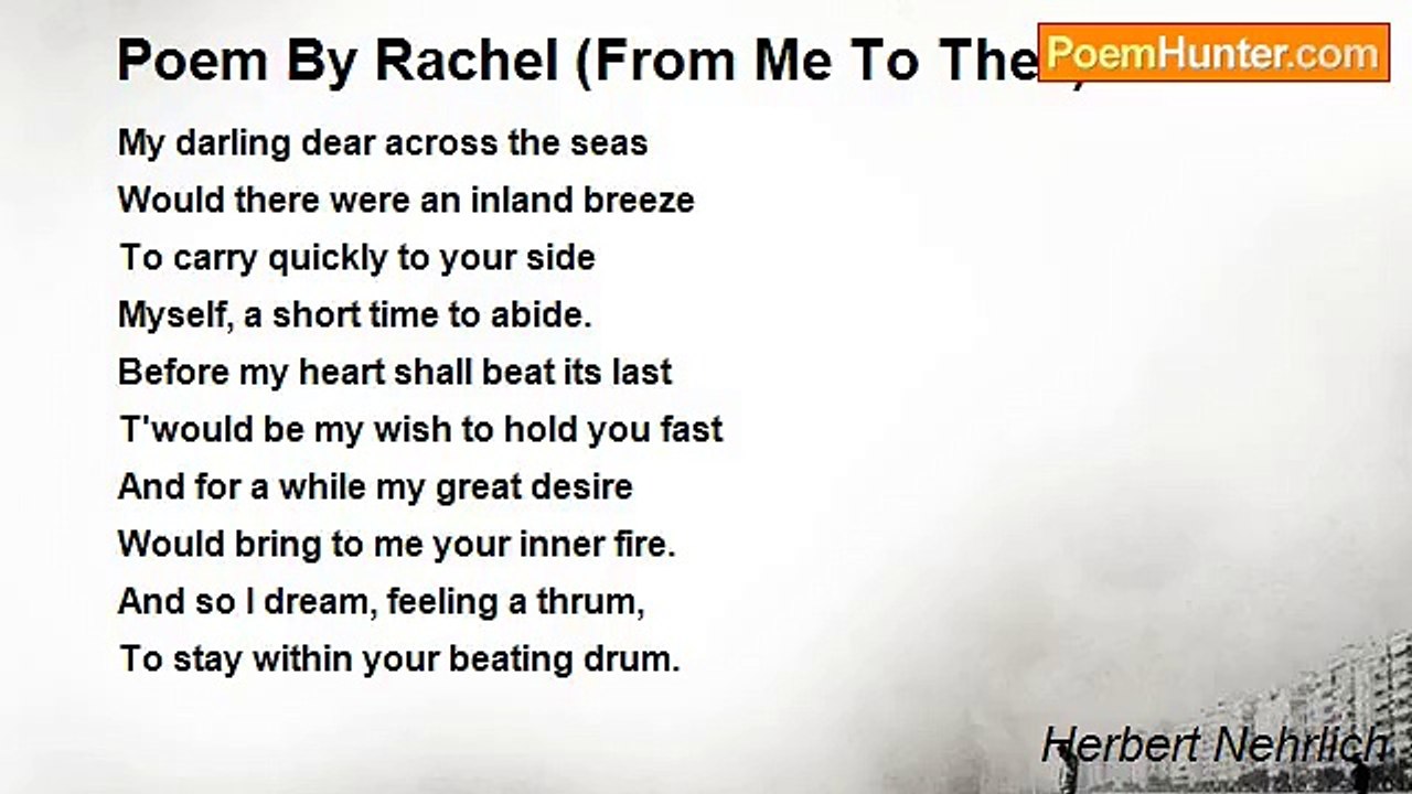 Herbert Nehrlich - Poem By Rachel (From Me To T...