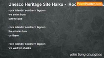 john tiong chunghoo - Unesco Heritage Site Haiku -  Rock Islands' Southern Lagoon. Palau