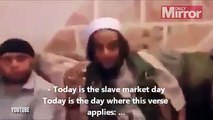 Shocking video shows ISIS fighters bartering for young women at '