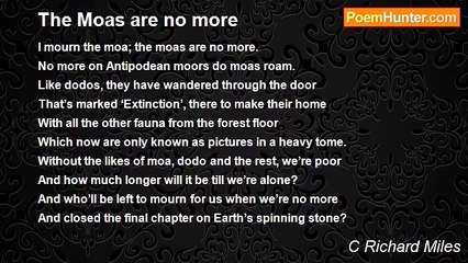 C Richard Miles - The Moas are no more