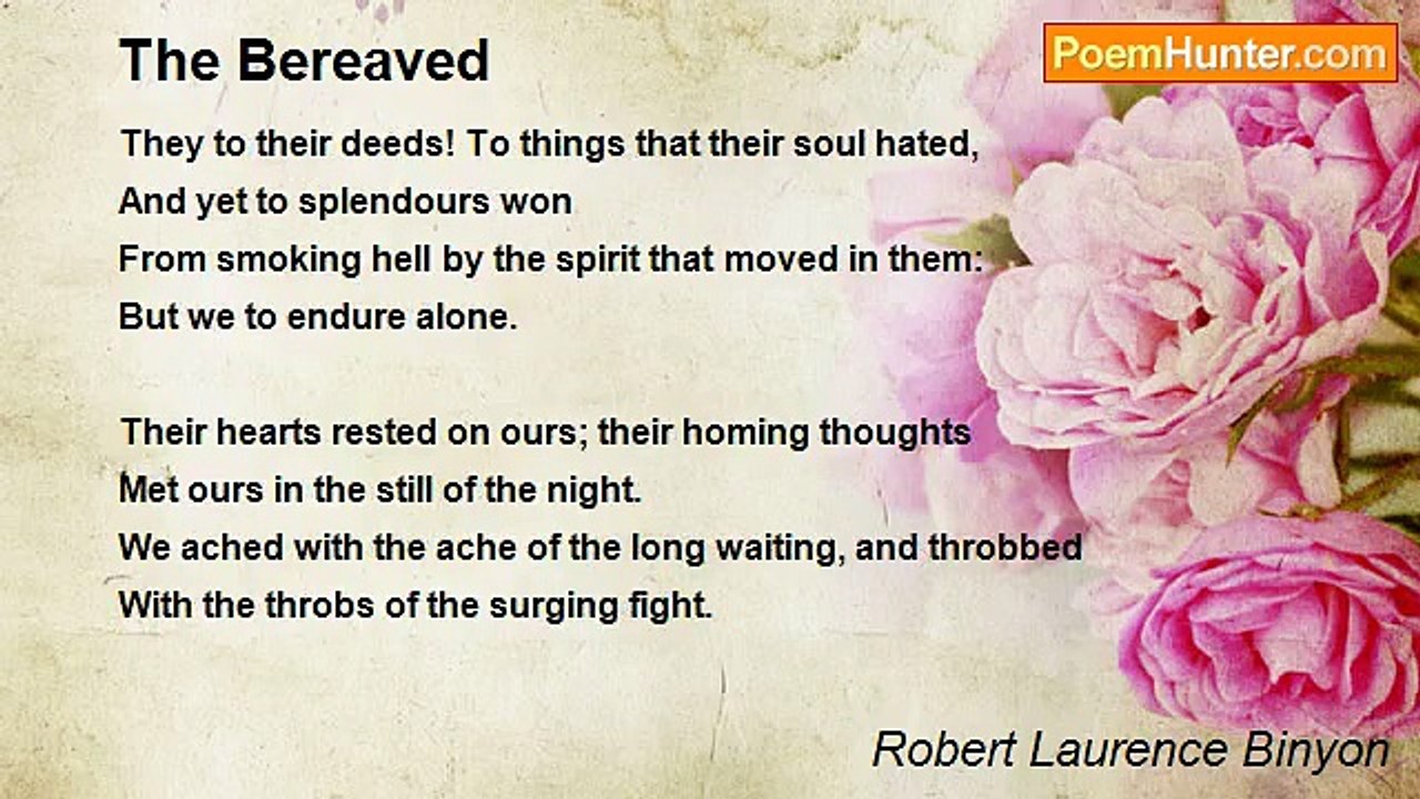 Robert Laurence Binyon - The Bereaved