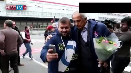 Trabzonspor Belçika'da çiçeklerle karşılandı