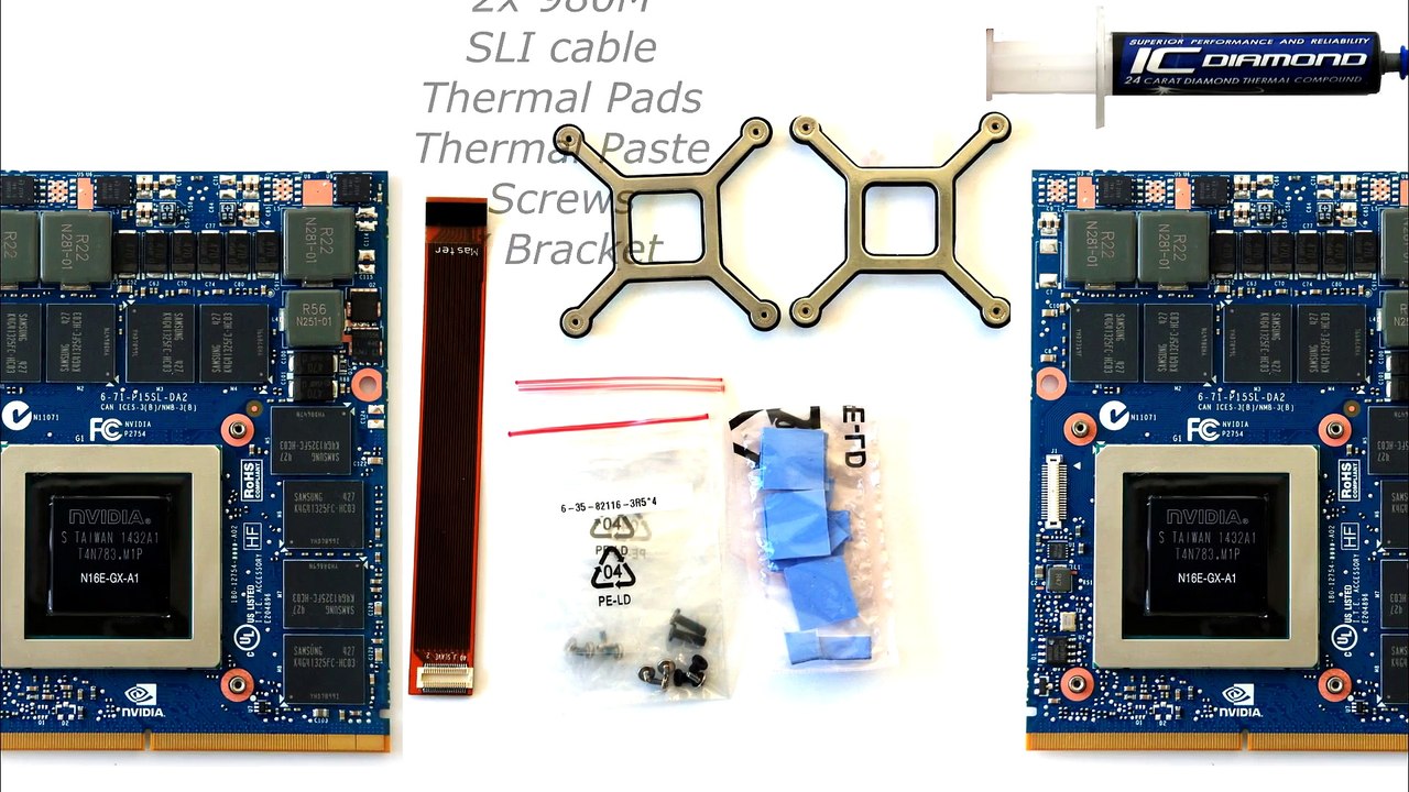 NVIDIA GeForce GTX 980M SLI install
