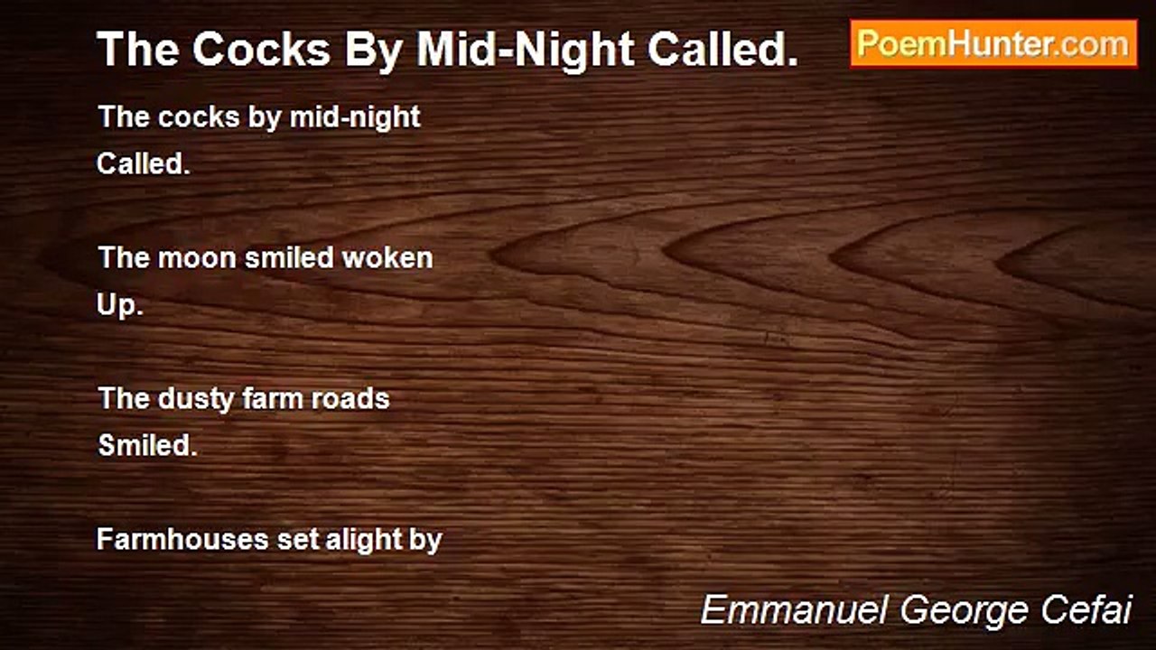 Emmanuel George Cefai - The Cocks By Mid-Night Called.