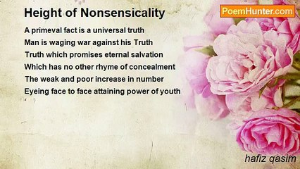 hafiz qasim - Height of Nonsensicality