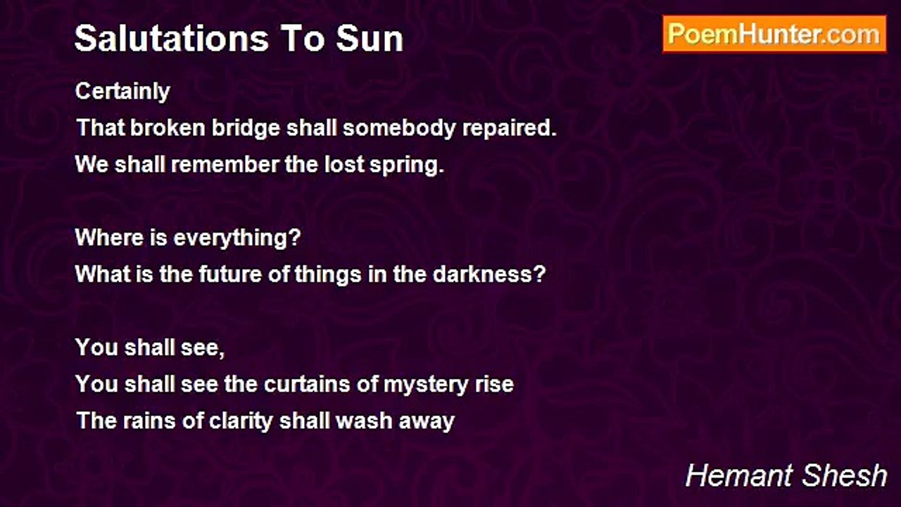 Hemant Shesh - Salutations To Sun