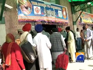 Sikh Yatrees arrive-Geo Reports-04 Nov 2014
