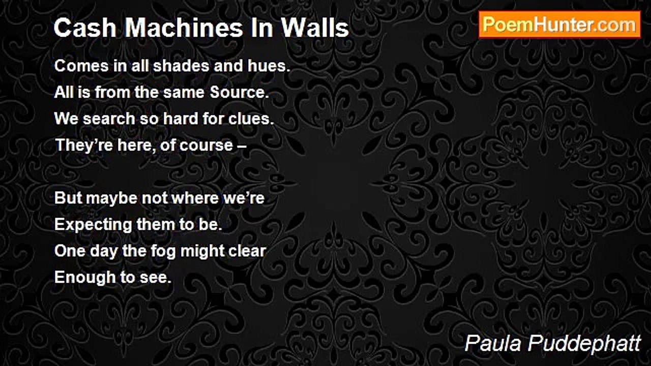 Paula Puddephatt - Cash Machines In Walls