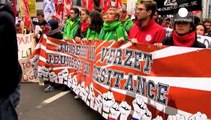 اعتراض خشونت بار شهروندان بلژیک به اقدامات ریاضتی دولت