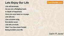 Salim R Javed - Lets Enjoy Our Life