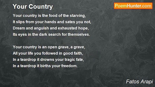 Fatos Arapi - Your Country
