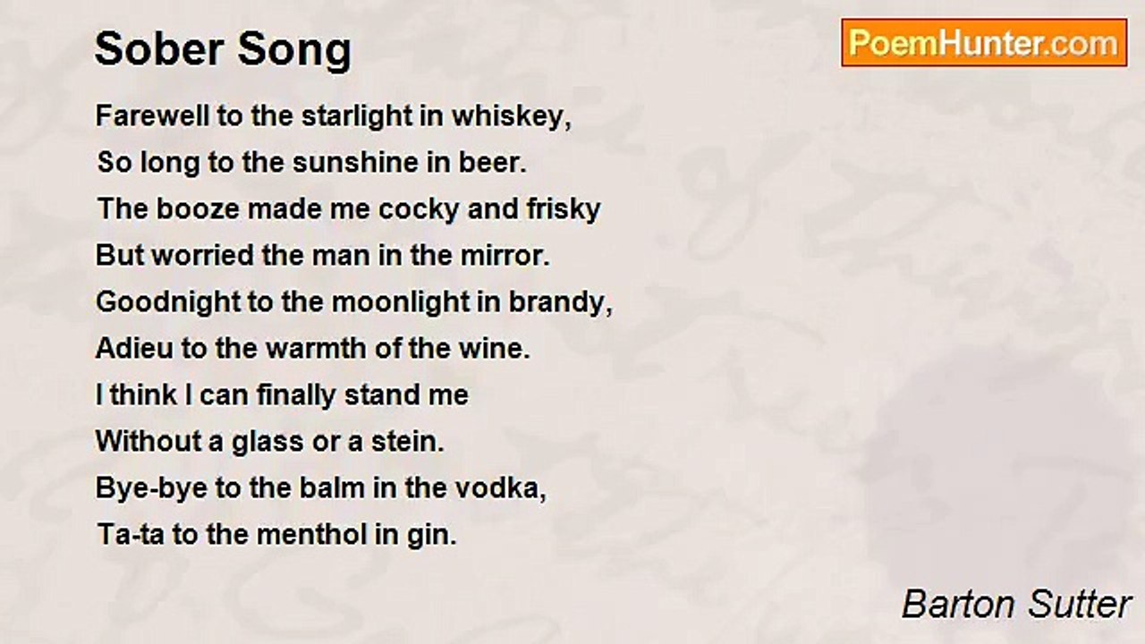 Barton Sutter - Sober Song