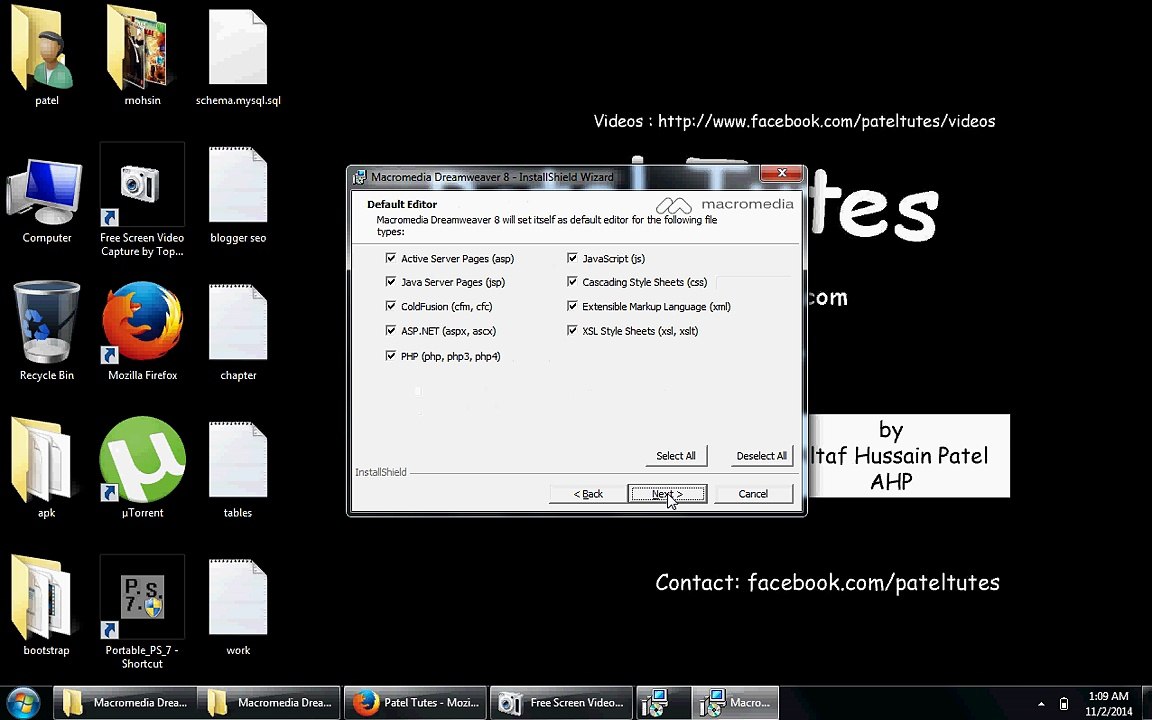 Class 2 Installation of Dreamweaver in Urdu by Patel Tutes