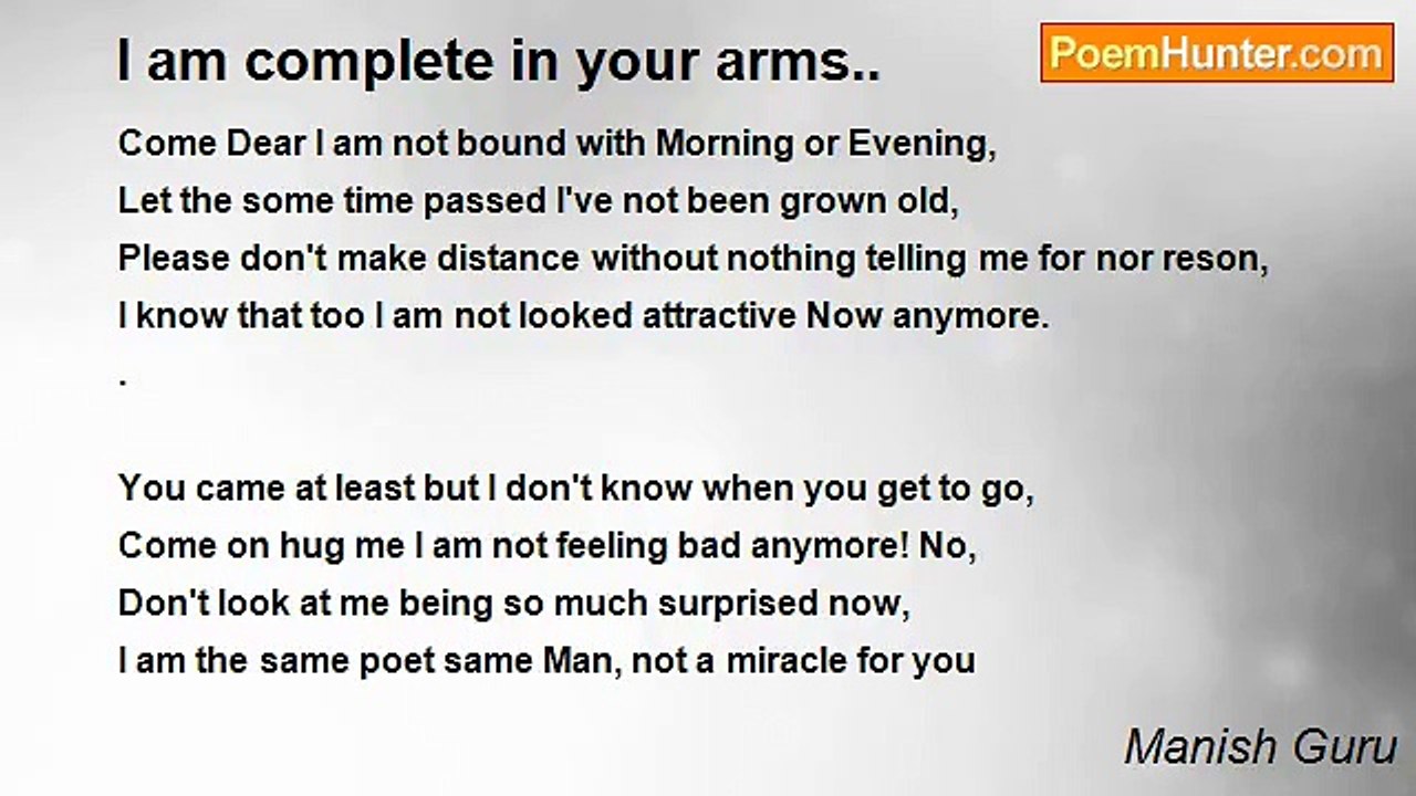 Manish Guru - I am complete in your arms..