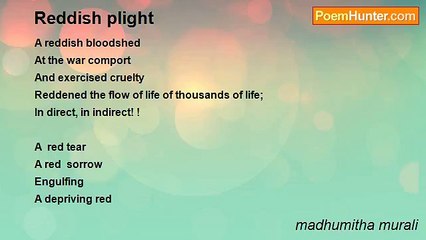 madhumitha murali - Reddish plight