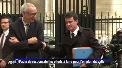Pacte de responsabilité: effort à faire pour l'emploi, dit Valls