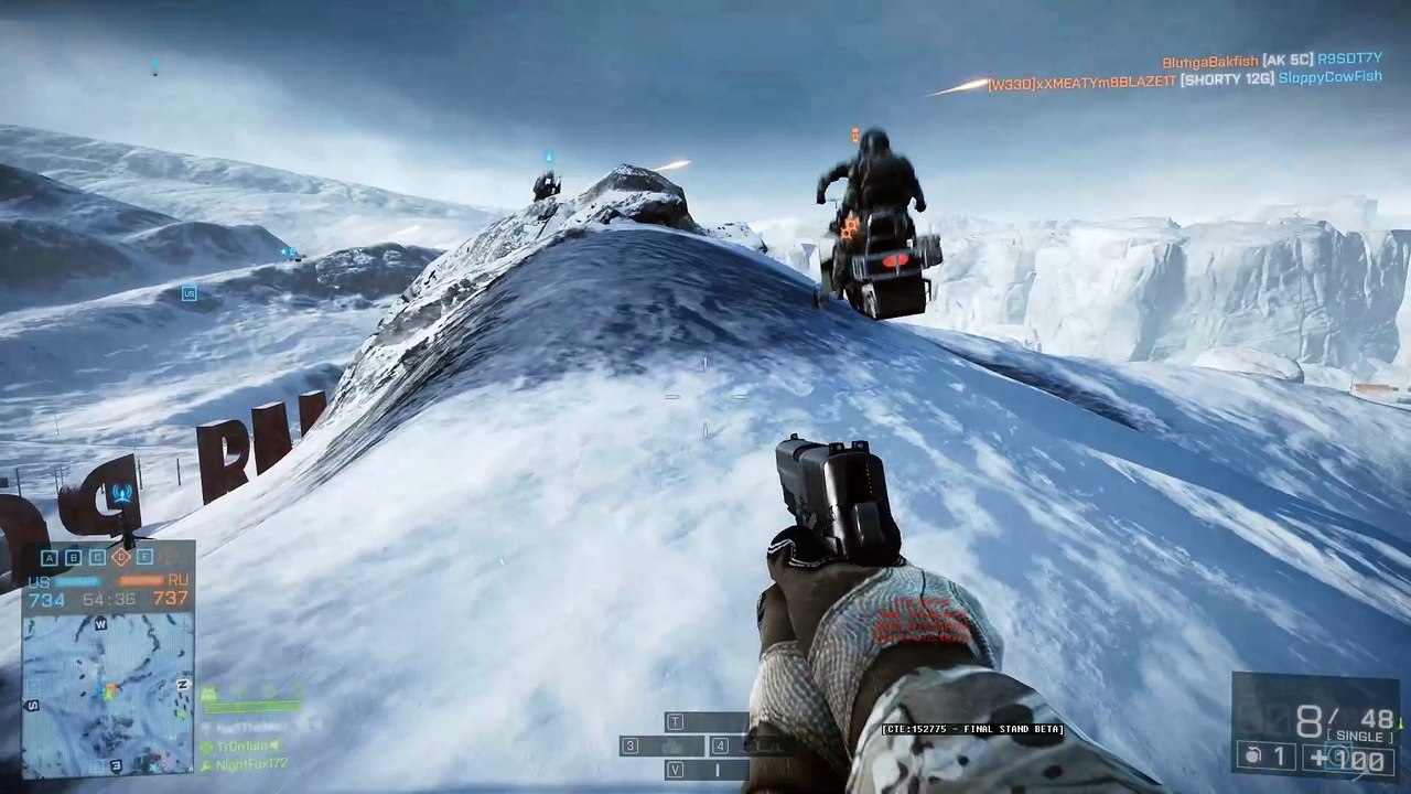 Battlefield 4 Final Stand Beta - Snowmobile Sniper