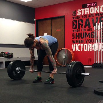 Clean + front squat + jerk set 2 of 3