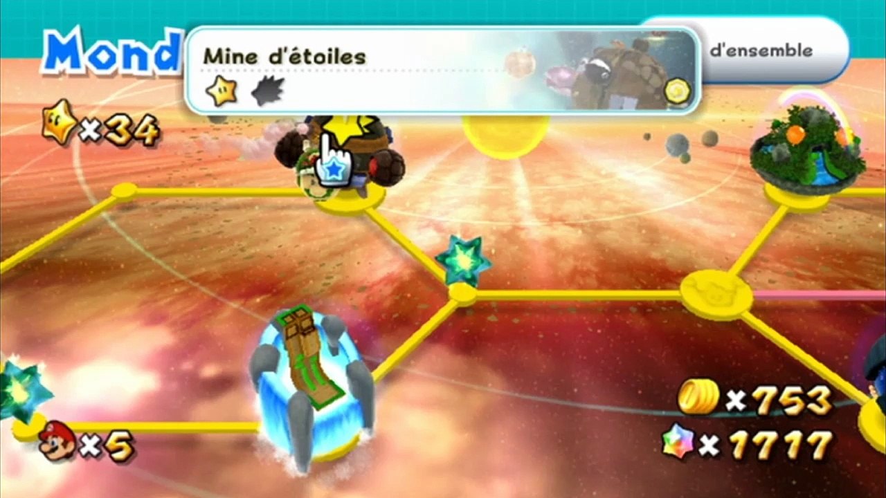 Super Mario Galaxy 2 - Monde 2 - Mine d'étoiles : La lune des Crustina