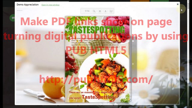 Make PDF links show on page turning digital publications