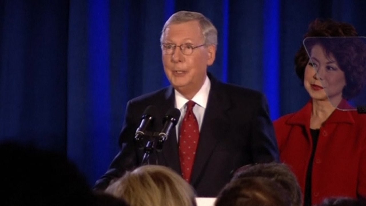 Republican Mitch McConnell declares victory in Kentucky