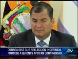 Rafael Correa defiende reelección indefinida y desafía a opositores