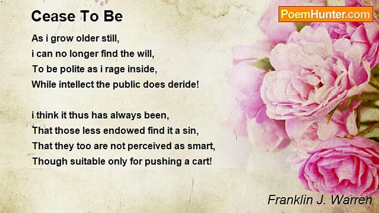 Franklin J. Warren - Cease To Be