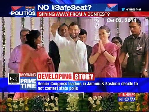 J&K: Congress bigwigs won't fight polls