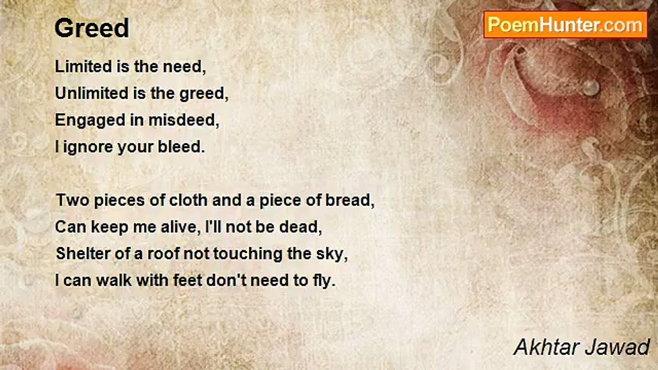 Akhtar Jawad - Greed