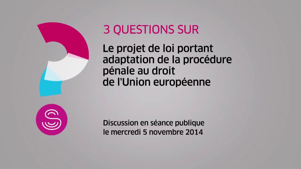 [Questions sur] Le PJL portant adaptation la procédure pénale au droit de l'UE