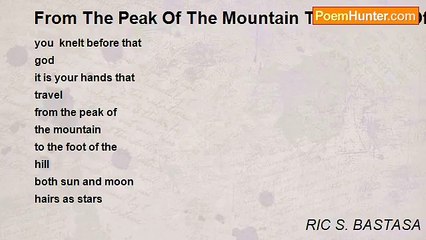 RIC S. BASTASA - From The Peak Of The Mountain To The Foot Of The Hill