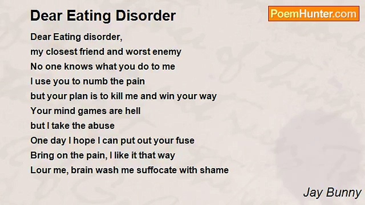 Jay Bunny - Dear Eating Disorder