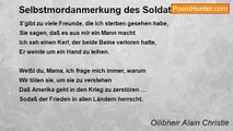 Oilibheir Alain Christie - Selbstmordanmerkung des Soldat