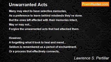 Lawrence S. Pertillar - Unwarranted Acts