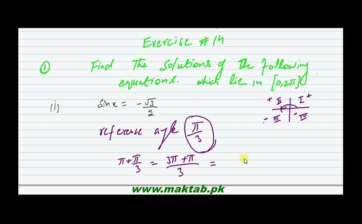 FSc Math Book1, Ex 14, LEC 2 Q 1-8